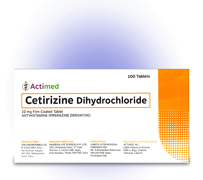 For the symptomatic relief of allergic conditions